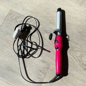Pink curling iron